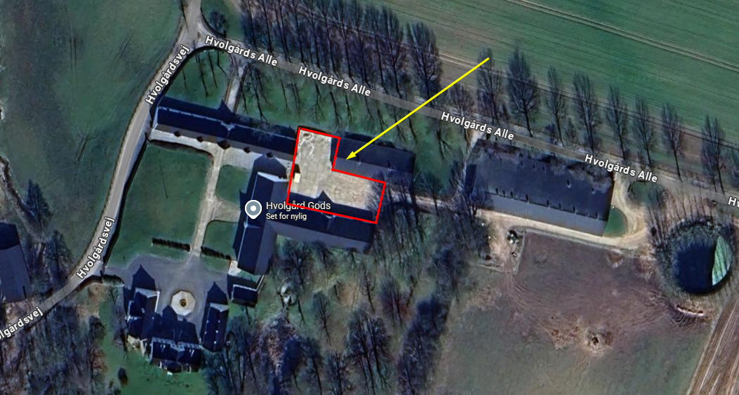 Kort over Hvolgaard Gods